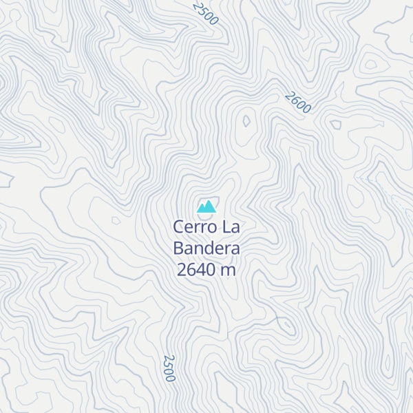 Map of Cerro La Bandera