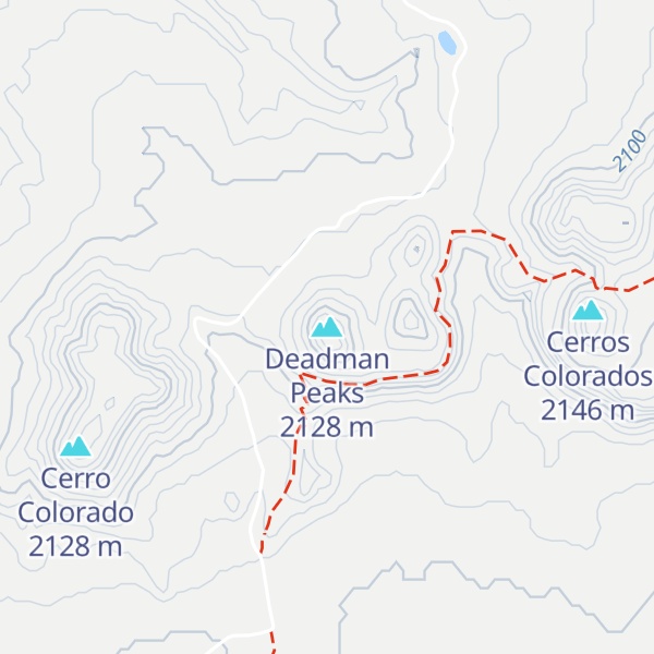 Map of Deadman Peaks