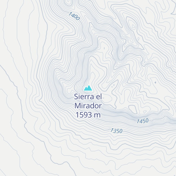 Map of Sierra el Mirador