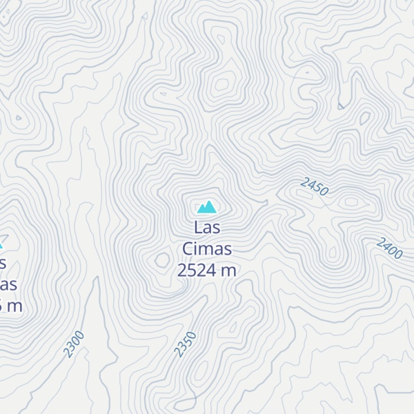 Map of Las Cimas