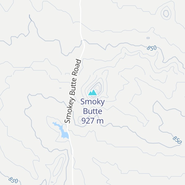 Map of Smoky Butte