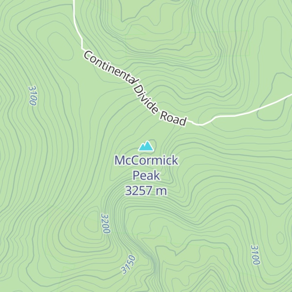 Map of McCormick Peak