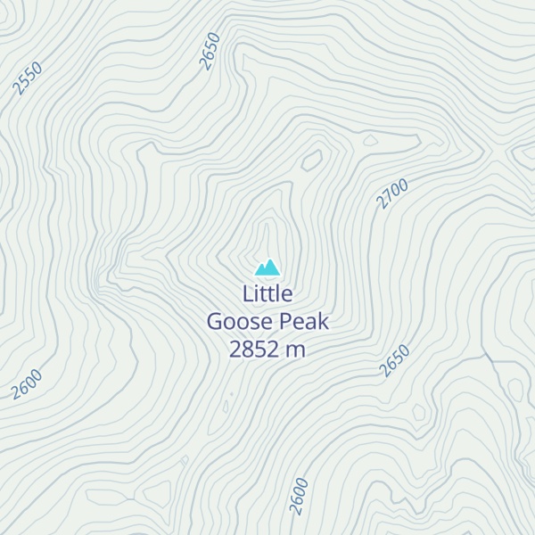 Map of Little Goose Peak
