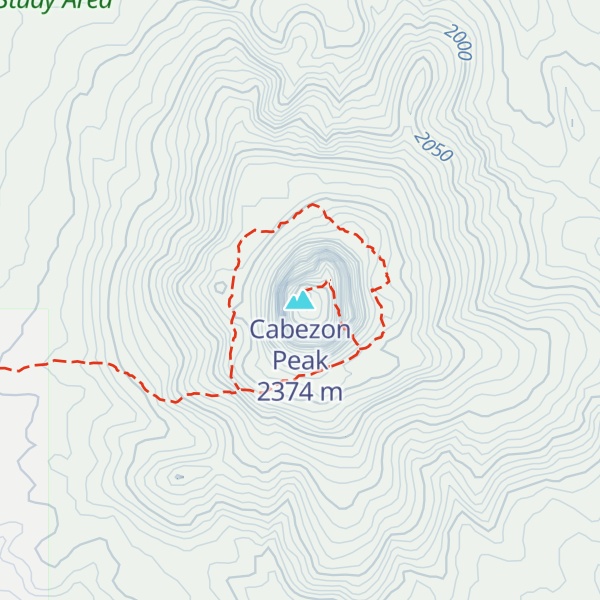 Map of Cabezon Peak
