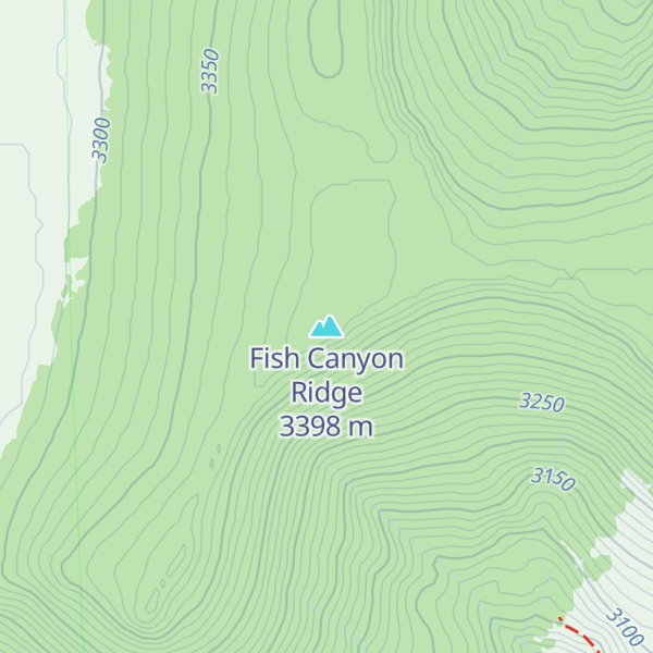 Map of Fish Canyon Ridge