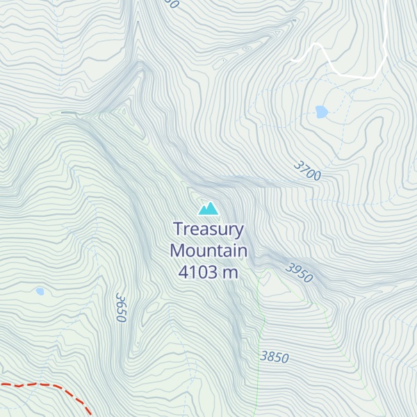 Map of Treasury Mountain