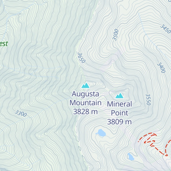Map of Augusta Mountain
