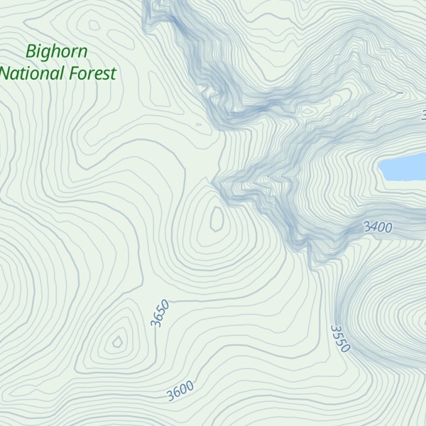 Map of Bighorn Peak