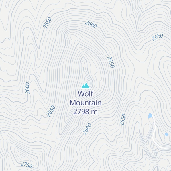 Map of Wolf Mountain