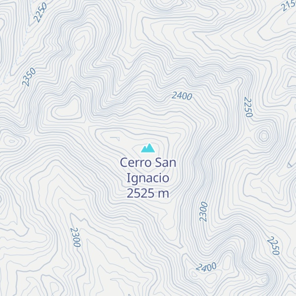 Map of Cerro San Ignacio