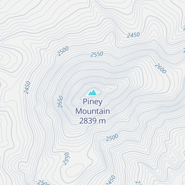 Map of Piney Mountain
