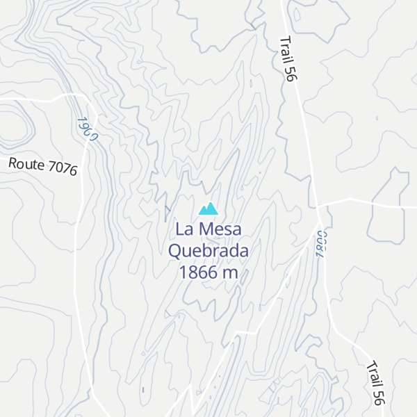 Map of La Mesa Quebrada