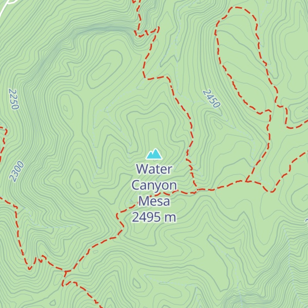 Map of Water Canyon Mesa