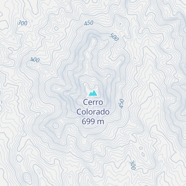 Map of Cerro Colorado