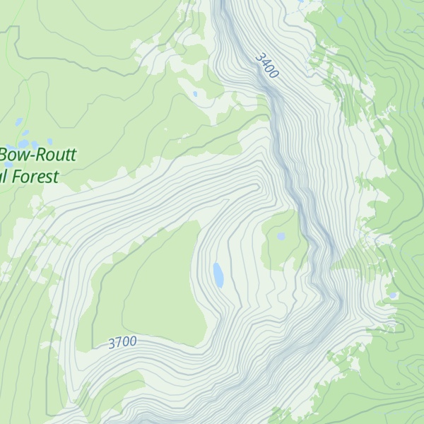 Map of Derby Peak
