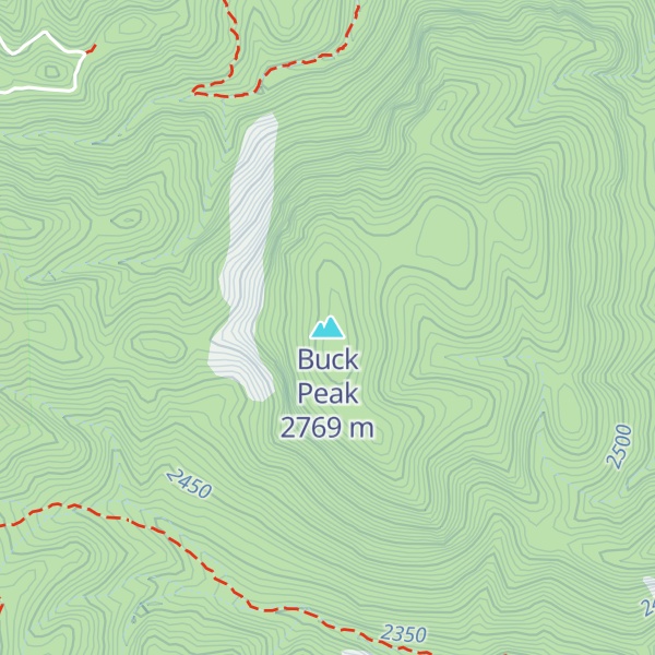 Map of Buck Peak
