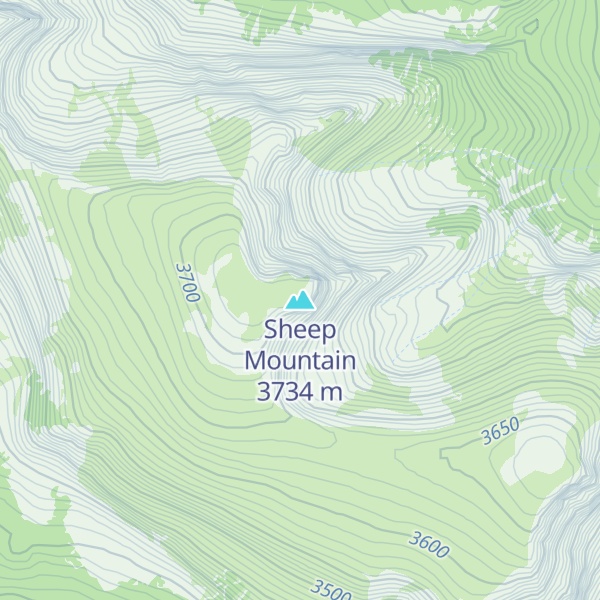 Map of Sheep Mountain