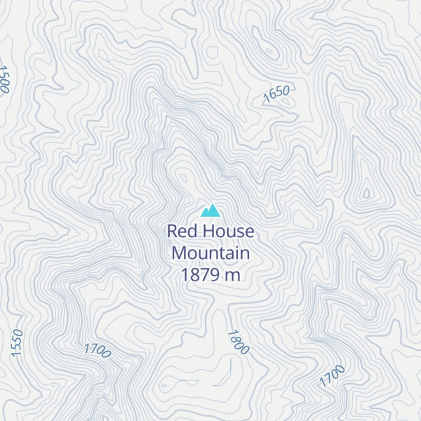 Map of Red House Mountain