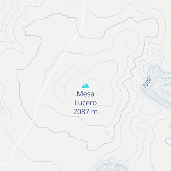 Map of Mesa Lucero