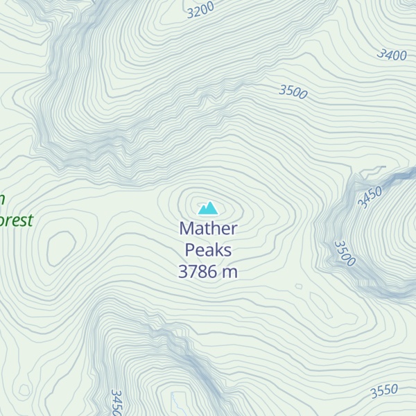 Map of Mather Peaks