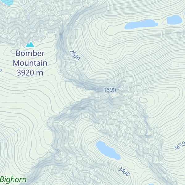 Map of Bomber South Peak