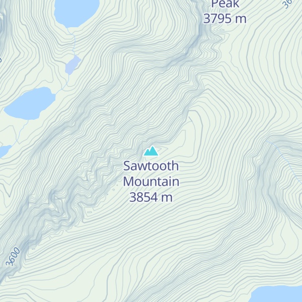 Map of Sawtooth Mountain