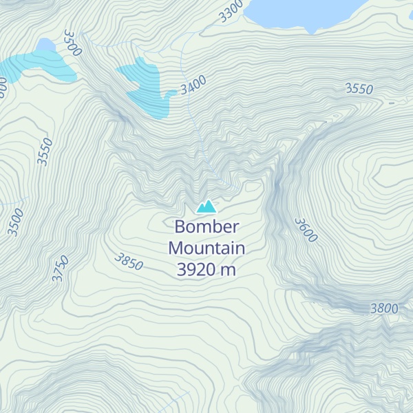 Map of Bomber Mountain