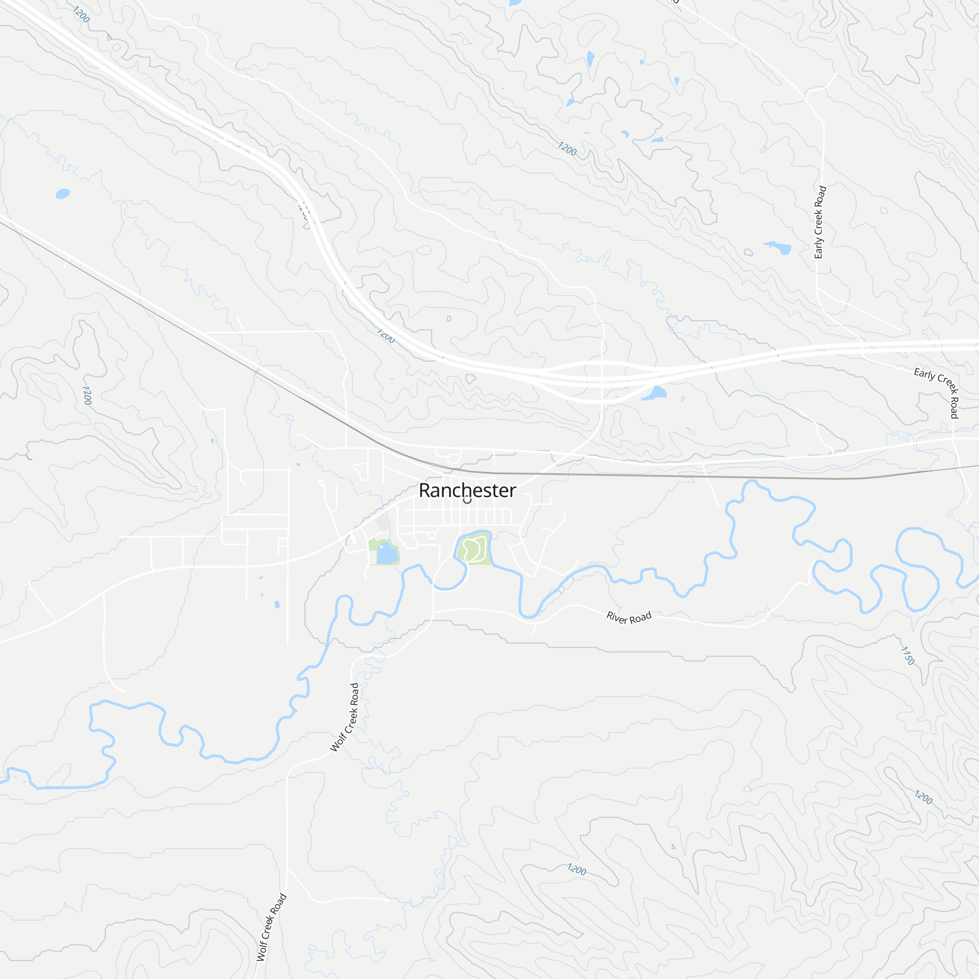 Ranchester Information Center map