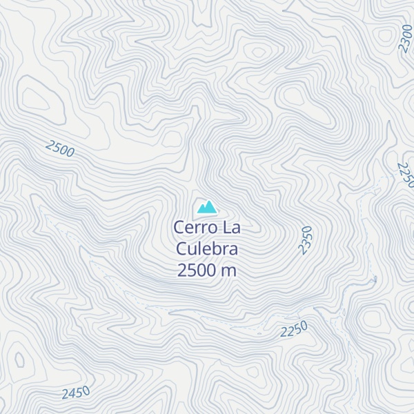 Map of Cerro La Culebra