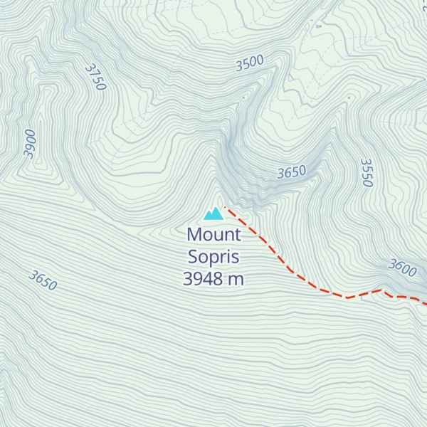 Map of Mount Sopris