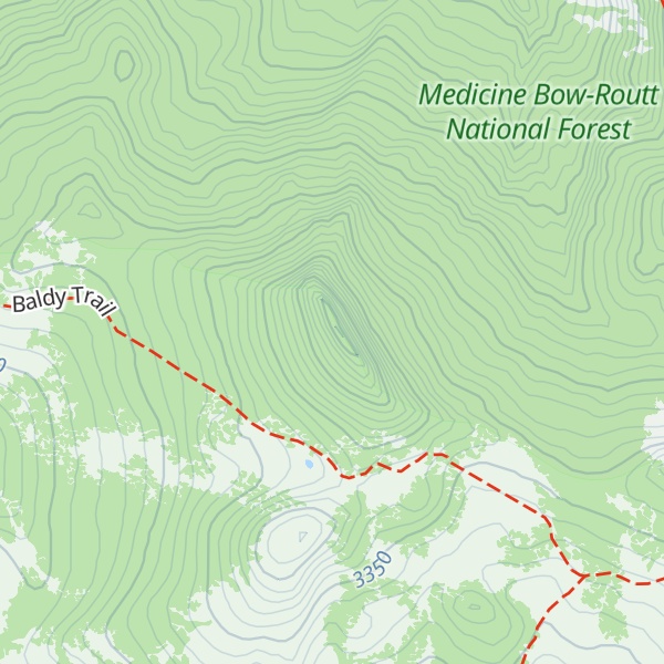Map of Pyramid Peak