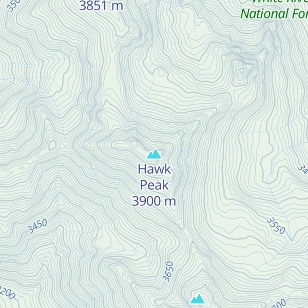 Map of Hawk Peak