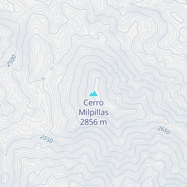 Map of Cerro Milpillas