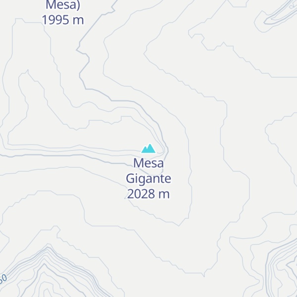 Map of Mesa Gigante