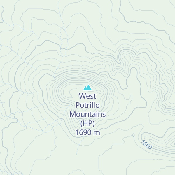 Map of West Potrillo Mountains (HP)