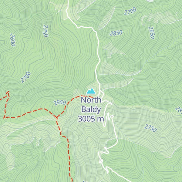 Map of North Baldy