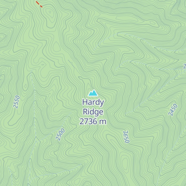 Map of Hardy Ridge