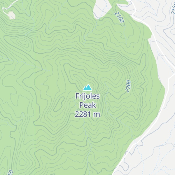 Map of Frijoles Peak