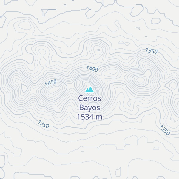 Map of Cerros Bayos