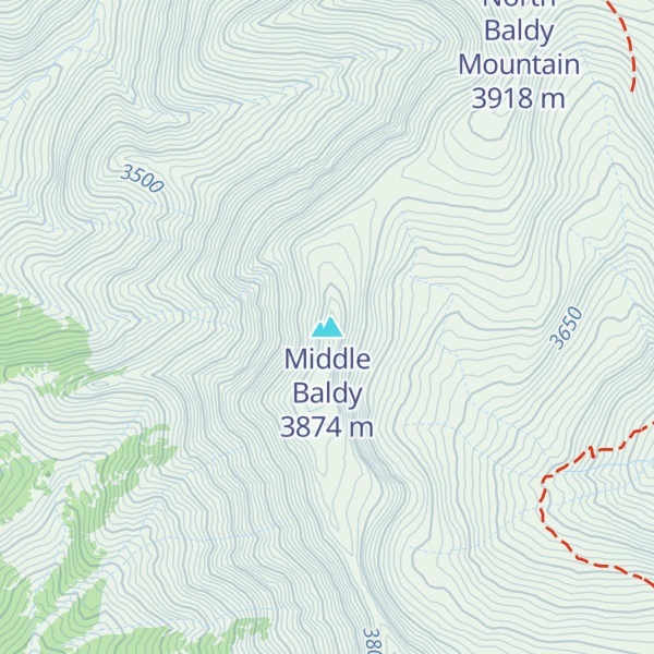 Map of Middle Baldy