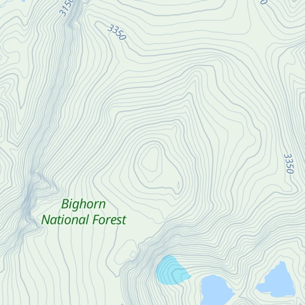 Map of Cross Creek Peak