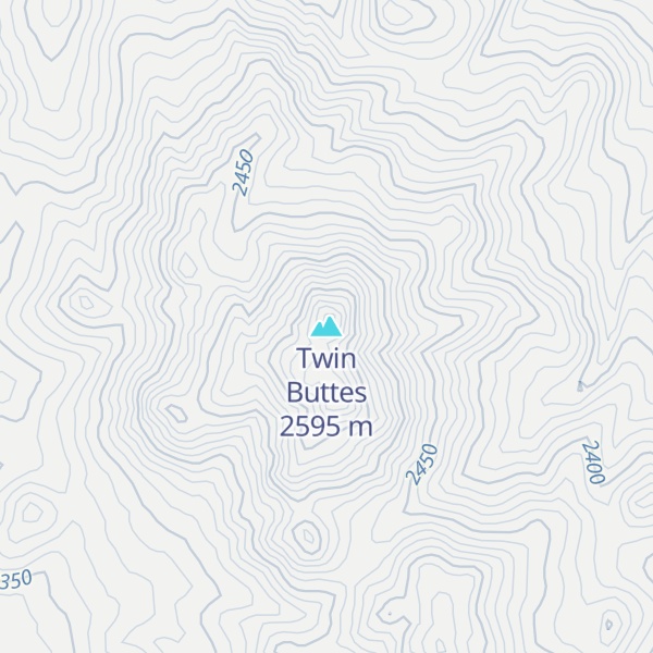 Map of Twin Buttes