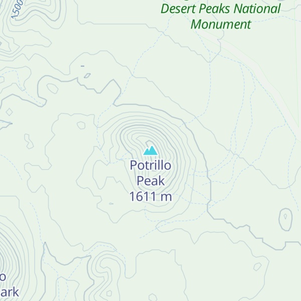 Map of Potrillo Peak