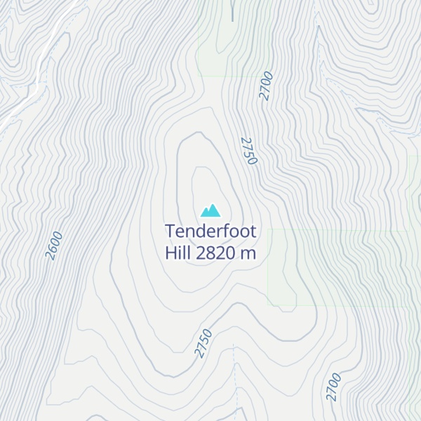 Map of Tenderfoot Hill
