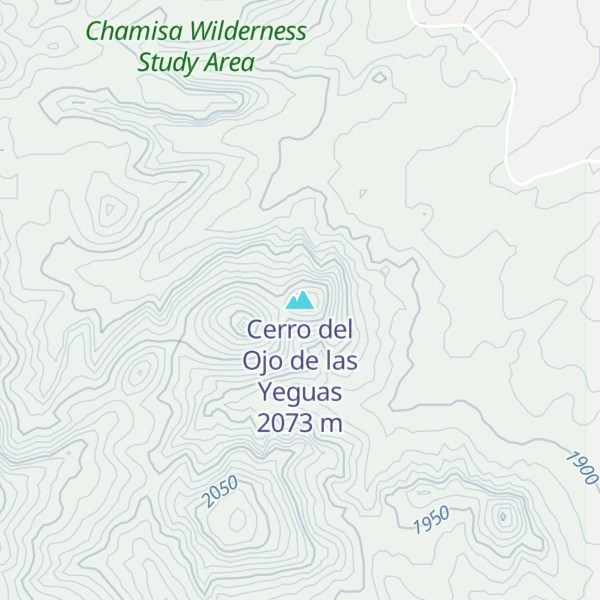 Map of Cerro del Ojo de las Yeguas