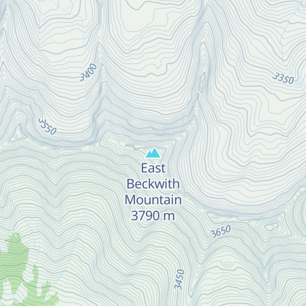 Map of East Beckwith Mountain