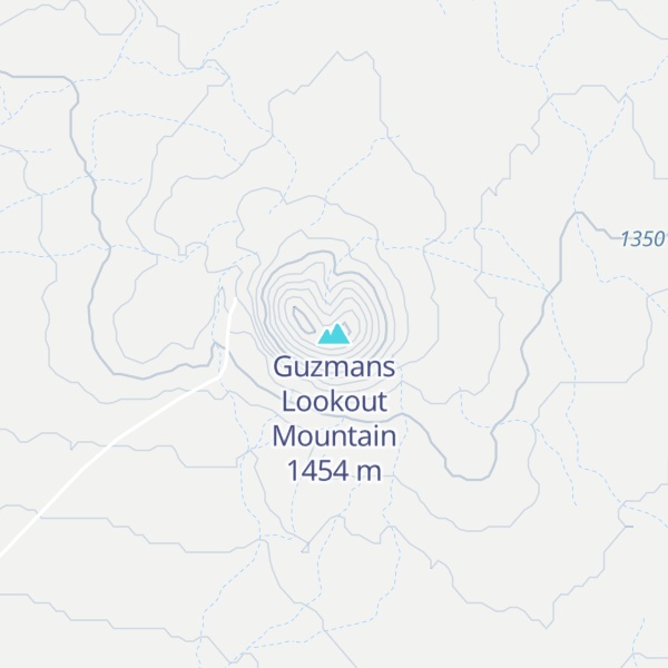 Map of Guzmans Lookout Mountain