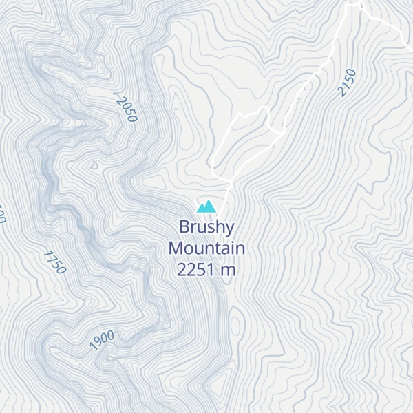 Map of Brushy Mountain