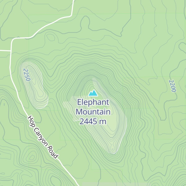 Map of Elephant Mountain