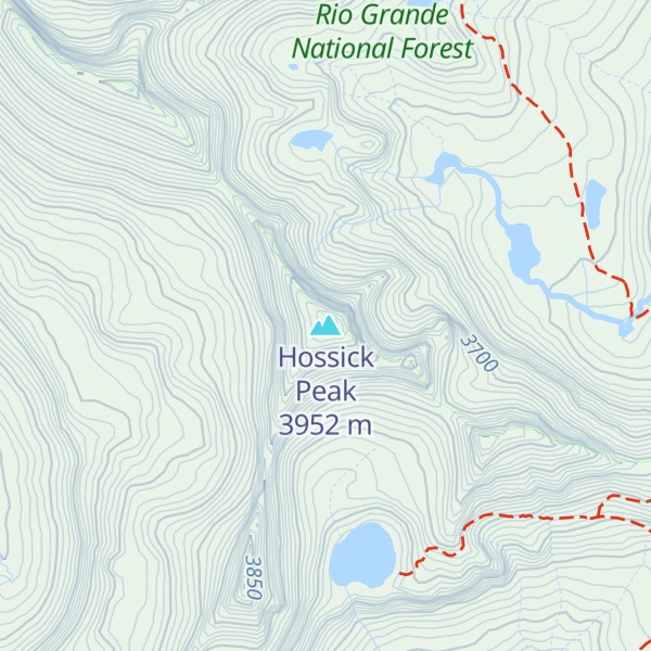 Map of Hossick Peak